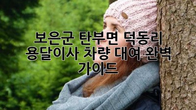 보은군 탄부면 덕동리 용달이사 차량 대여 완벽 가이드