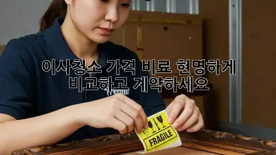 이사청소 가격 비료, 현명하게 비교하고 계약하세요!